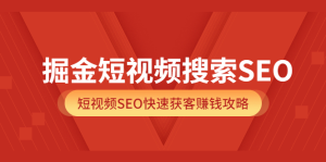 掘金短视频搜索SEO，短视频SEO快速获客赚钱攻略（价值980）