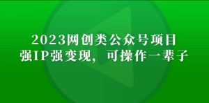 2023网创类公众号项目，强IP强变现，可操作一辈子