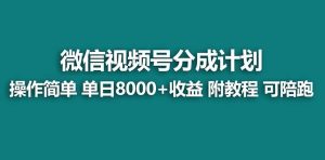 【蓝海项目】视频号分成计划，单天收益8000 ，附玩法教程！可陪跑