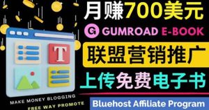 通过虚拟商品交易平台Gumroad，发布免费电子书 并推广自己的联盟营销链赚钱