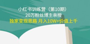 小红书训练营（第10期）20万粉丝博主亲授：独家变现思路