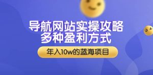 导航网站实操攻略，多种盈利方式，年入10w的蓝海项目（附搭建教学 源码）