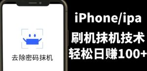 另类出售iPhone刷机抹机技术，一天100 左右!