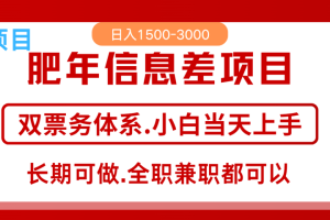 年前红利风口项目，日入2000+ 当天上手 过波肥年