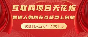 互联网项目终点站，普通人如何在互联网上创业，实现月入5w年入60w，改变思维，实现逆天改命